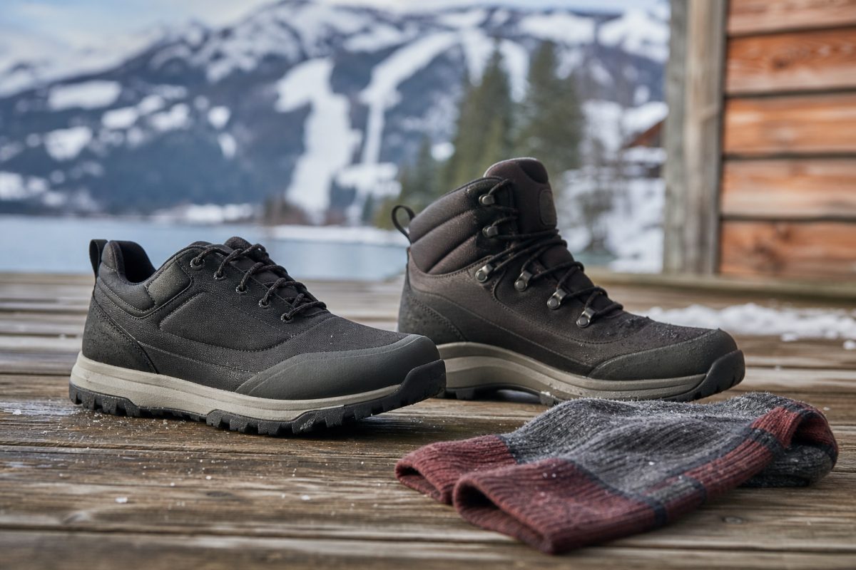 Vízálló sneaker és bélelt férfi téli cipő összehasonlítása