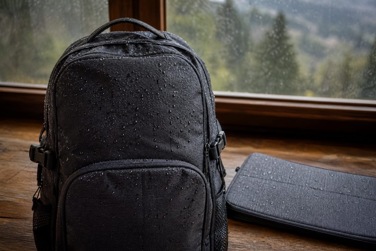 Vízlepergető hátizsák anyag laptopvédelemhez esős napokra